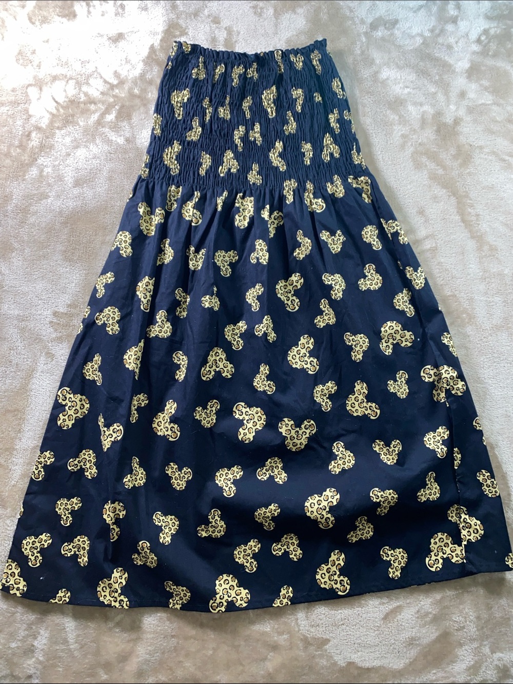 Disney Parks Midi Black with Dress with Mickey cheetah prints